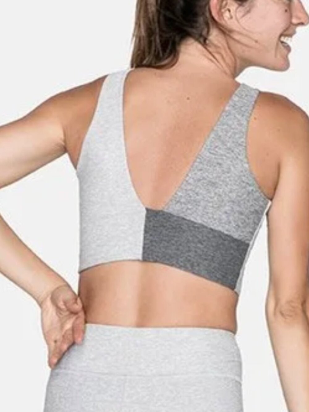 Outdoor Voices Venus/Athena Crop Tank Sports Bra Heather Gray Small